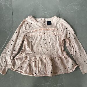 Baby Gap toddler star print long sleeve ruffle long sleeve tee